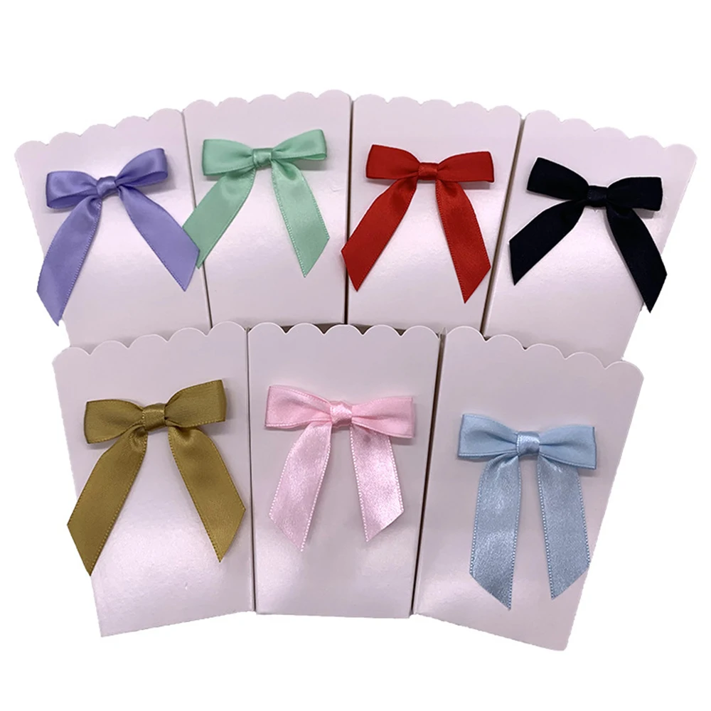 

6PCs Mini Pink /Blue Paper Popcorn Boxes with Bow Pop Favors Box Baby Shower Birthday Party Treat Favors Table Supplies