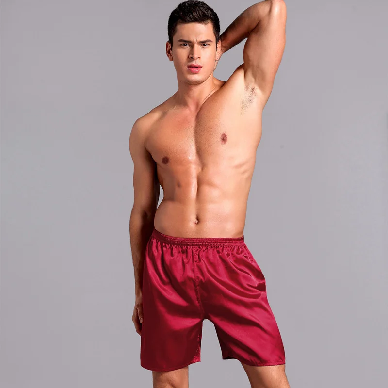 

Summer Man's Rayon Shorts - Knee-Length - Simple Sleepwear Pant - Casual Loose Pyjama - Big Size Cozy Fashion Homewear