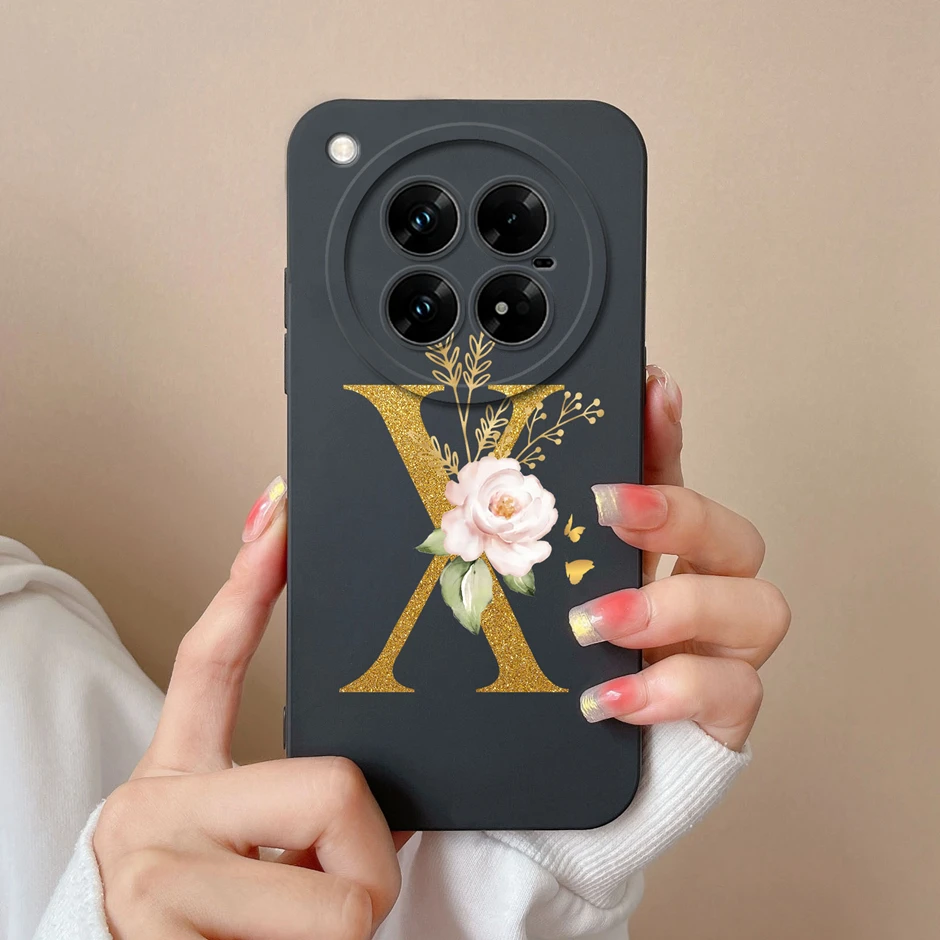 Чехол для телефона Infinix Zero 40 4G 5G Art Flower 26 букв силиконовый мягкий чехол Zero40