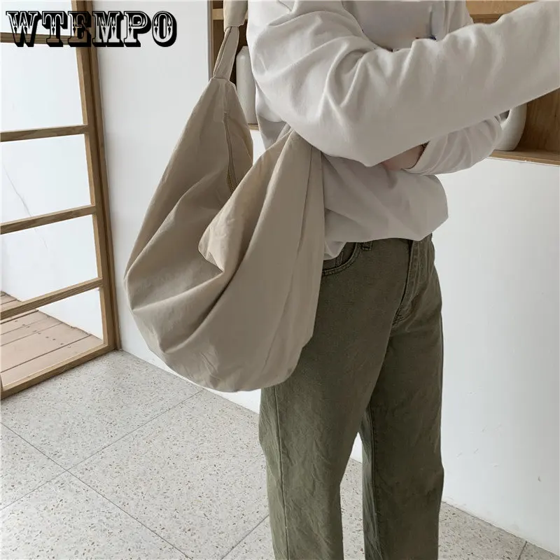 

Women's Bag New Diagonal Shoulder Bag Casual Totes Spring Nylon Large Capacity Dumpling Bag Simple Retro Handbag Shopping Bags