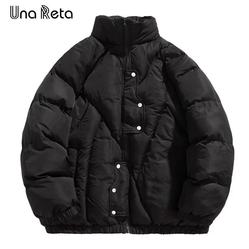 

Мужские зимние куртки Una Reta, повседневные парки в стиле хип-хоп, уличная свободная Мужская одежда, Harajuku, пальто унисекс