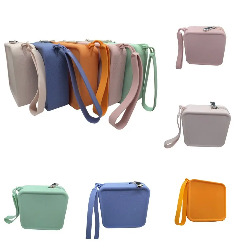 

Solid Color Silicone Square Coin Purse INS Creative for Women Men Gift Outdoor