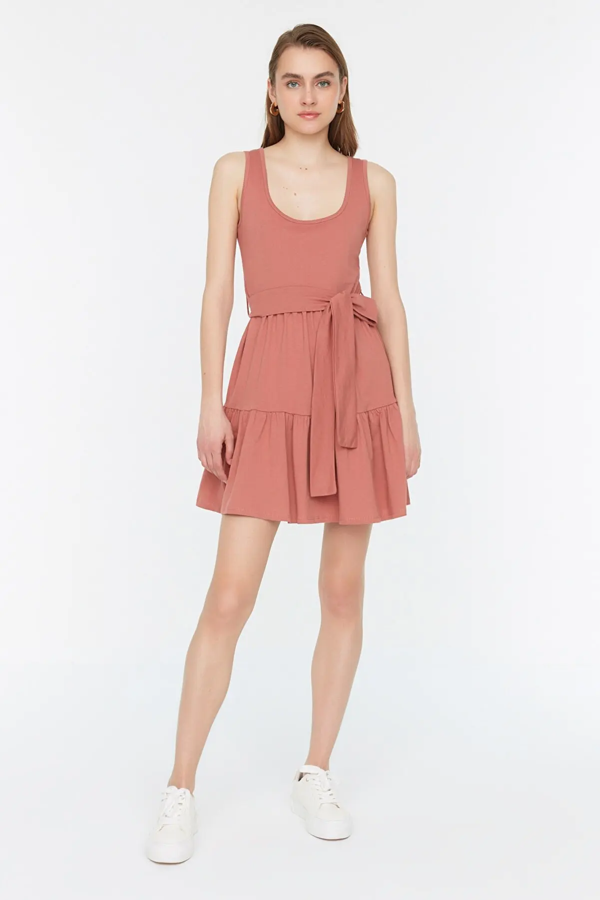 

ROSE DRIVER COLOR Binding Detailed Knitting Women Dress Tall Trend Fashion Pretty and Cheap Dresses for Women 2384666169