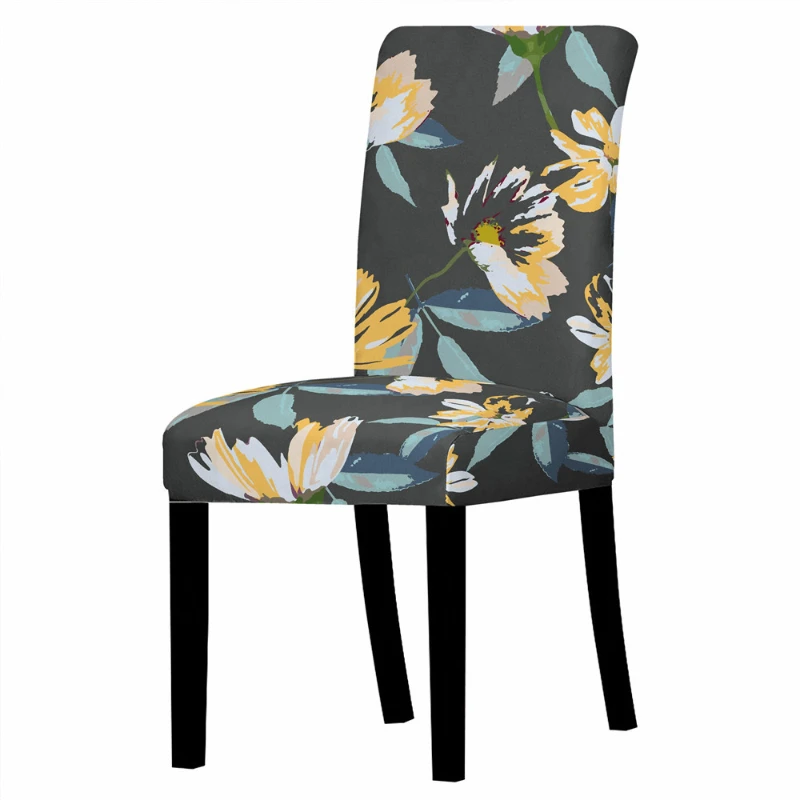 

European Vintage Floral Print Stretch Chair Cover High Back Dustproof Home Dining Room Decor Lounge Chairs Chairs Living Room