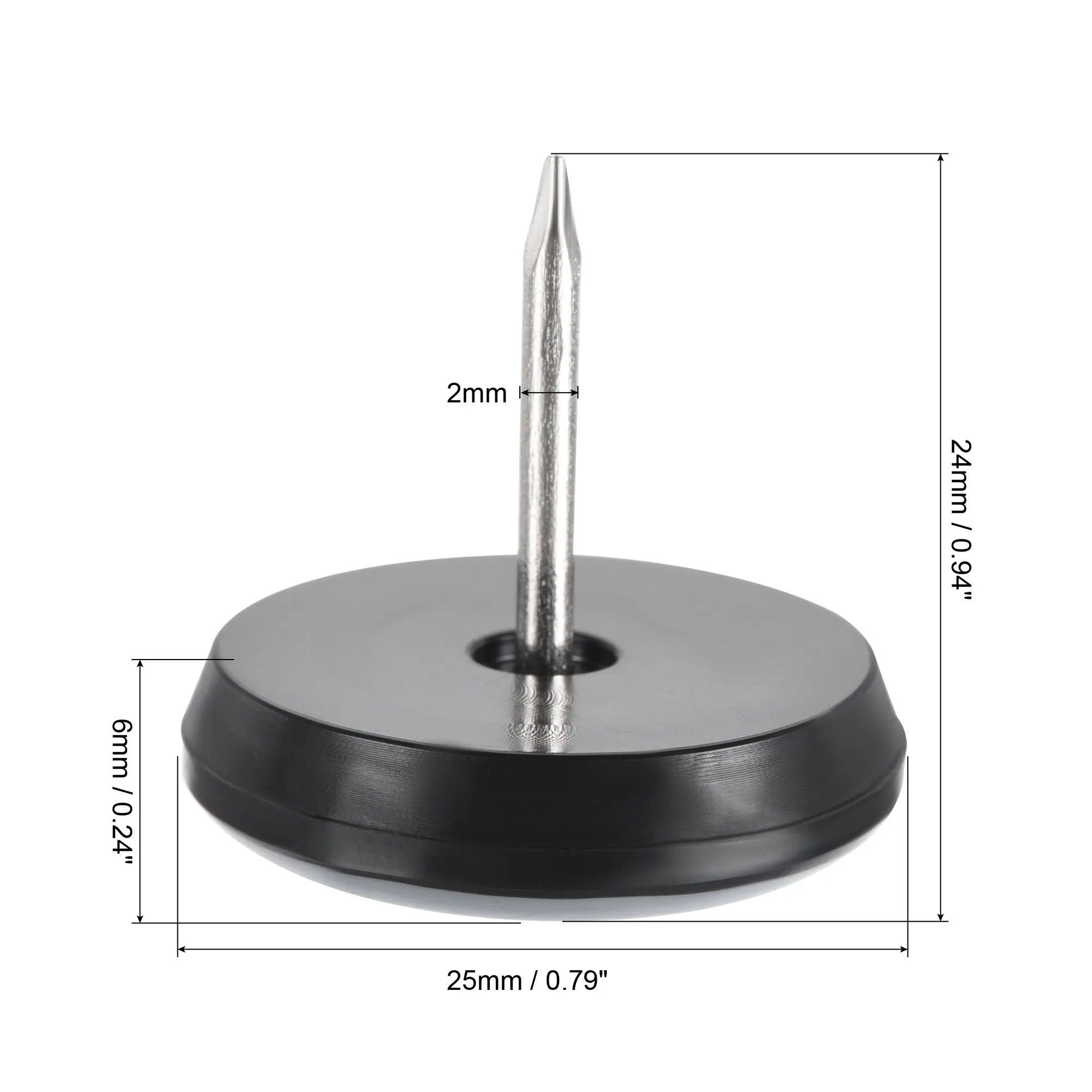 Uxcell 12 шт 25 мм диаметр. Мебель для ног слайдер ногтей скользит стул ноги протектор