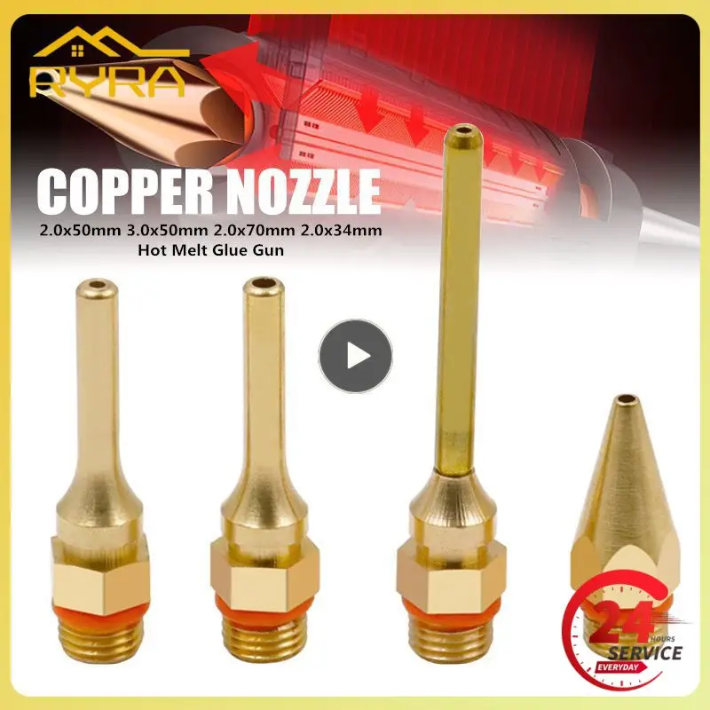 

1~10PCS Hot Melt Glue Gun Accessories Pure Copper Nozzle Glue Gun Nozzle Anti-leakage Long Nozzle universal Adhesive Tool Mouth