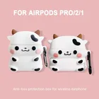 Чехол для наушников Apple Airpods Pro, милый мягкий чехол с рисунком молочной коровы для airpods air pod 2 1, airpod Pro
