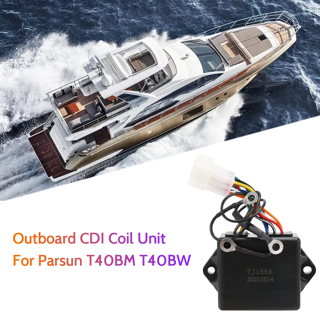 

T40-05090200 Outboard CDI Coil Unit For Parsun T40BM T40BW T40G Outboard 2 Stroke CDI Coil Unit