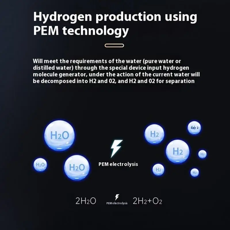 Бутылка с водородом 208 мл электролитический генератор водорода PEM перезаряжаемый