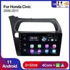 Автомагнитола 9 дюймов, экран 2.5D, Android 11, для Honda Civic Hatchback 2006-2011, автомобильный радиоприемник, мультимедийный плеер, стерео GPS-навигатор BT