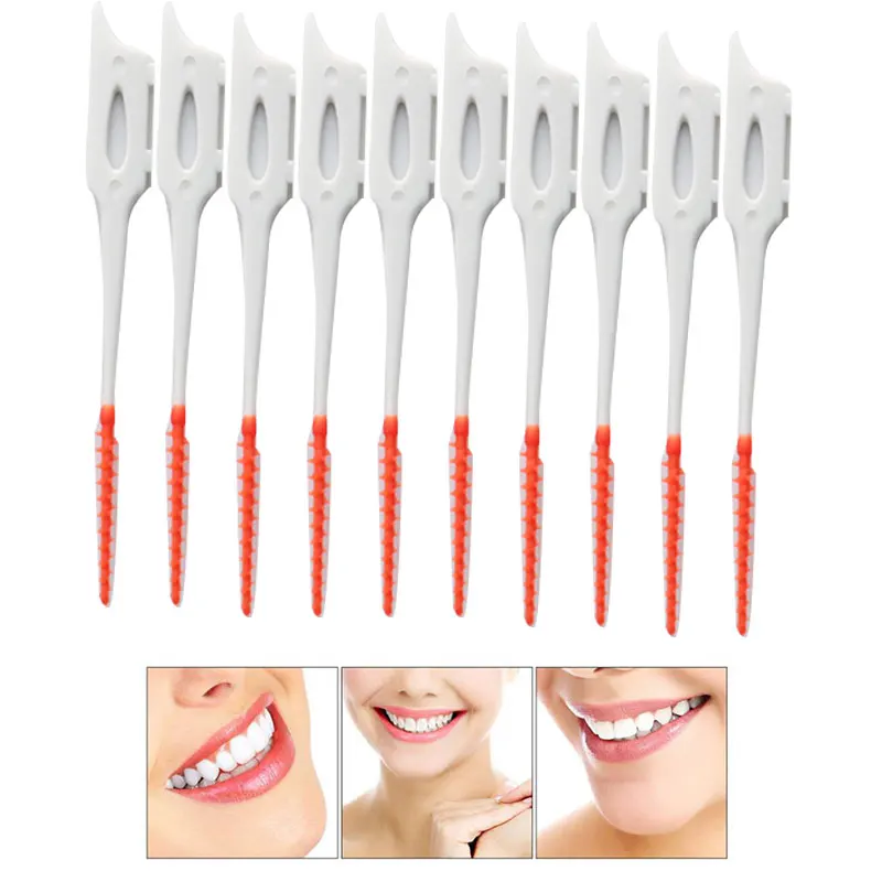 

100pcs /Set Silicone Interdental Brushes Super Soft Dental Cleaning Brush Teeth Care Dental Floss Toothpicks Oral Cleaning Care