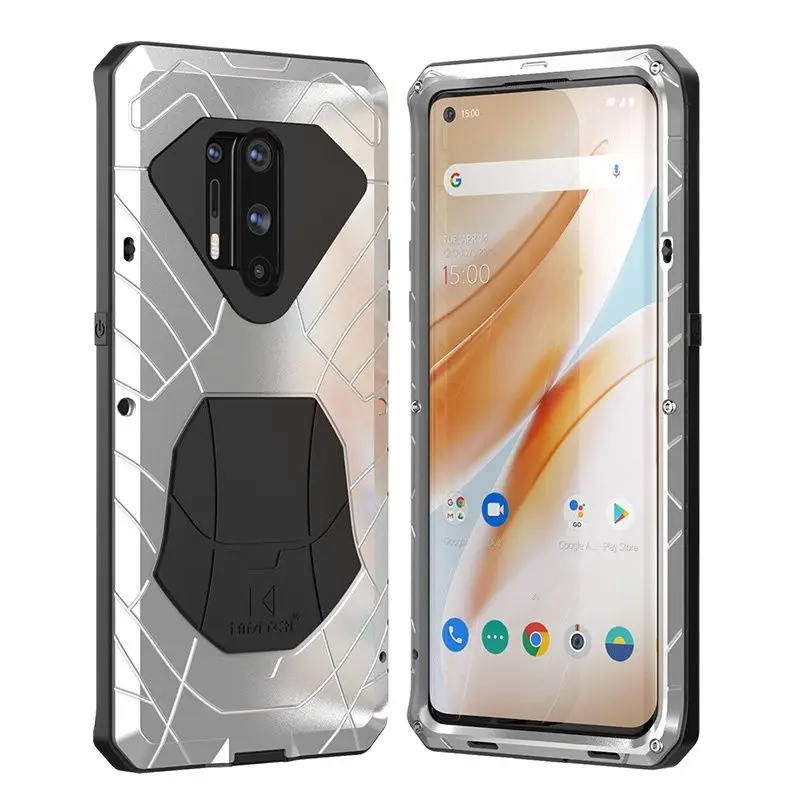 Фото Роскошные чехлы для телефонов Imatch для Oneplus 11 10 9 8 7T Pro 9r Heavy Duty Doom Armor, металлический алюминиевый противоударный защитный чехол №1