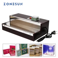 zonesun iphone film heat shrink wrapping machine for perfume box cigarettes cosmetics poker box blister film packaging machine