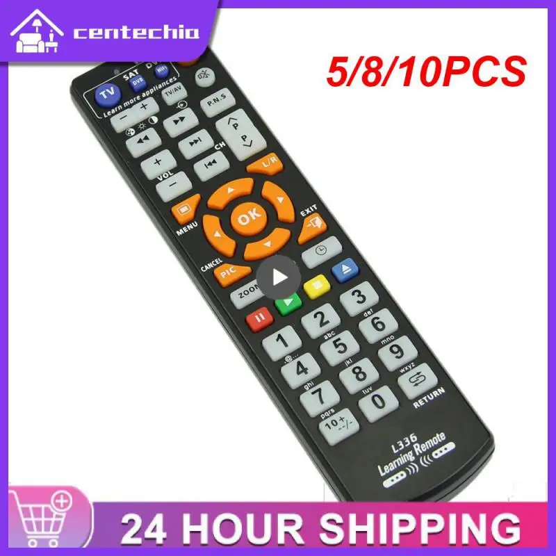 

5/8/10PCS Convenient Tv Satellite Receiver Ergonomics Dvd Remote Control Multifunction Learning Remote Control Friendly User
