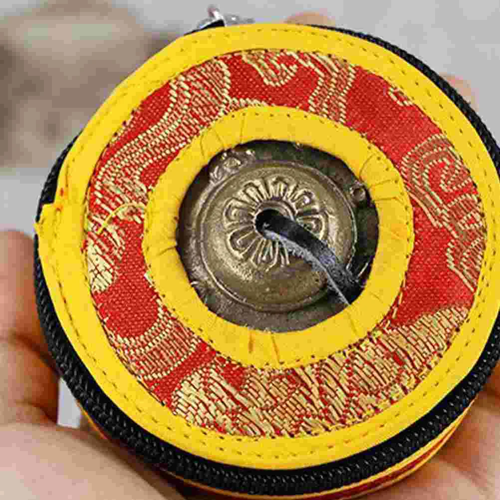 Bell Ring Set Cymbals Holder Suitcase Tibetan Home Nepal Meditation Container Polyester Storage Bag