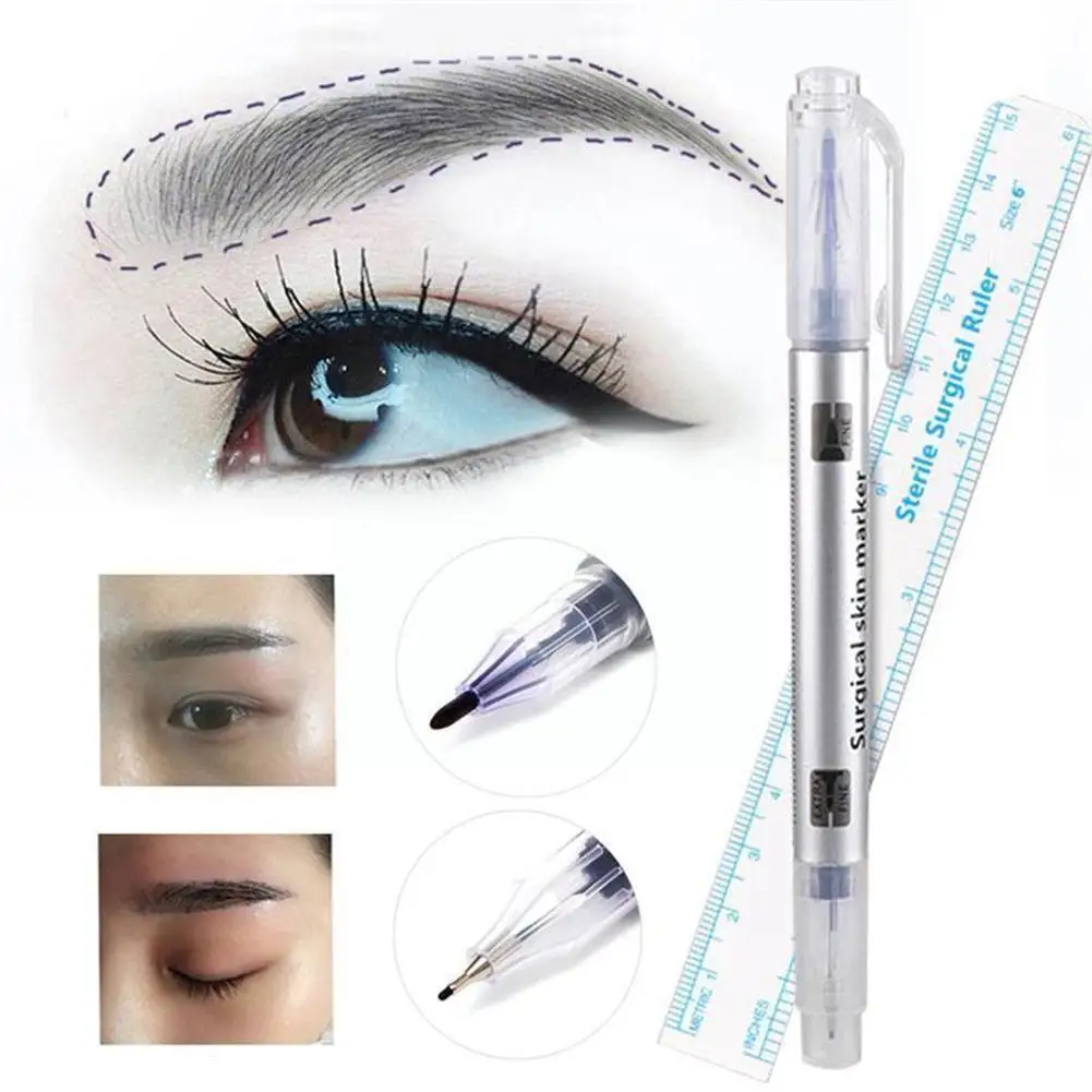 

1pcs Lip Line Marker Embroidered Eyebrow Brows Pen Marker Skin Eyebrow Surgical Tattoo Accessories Pen Marke Microblading T O5d4