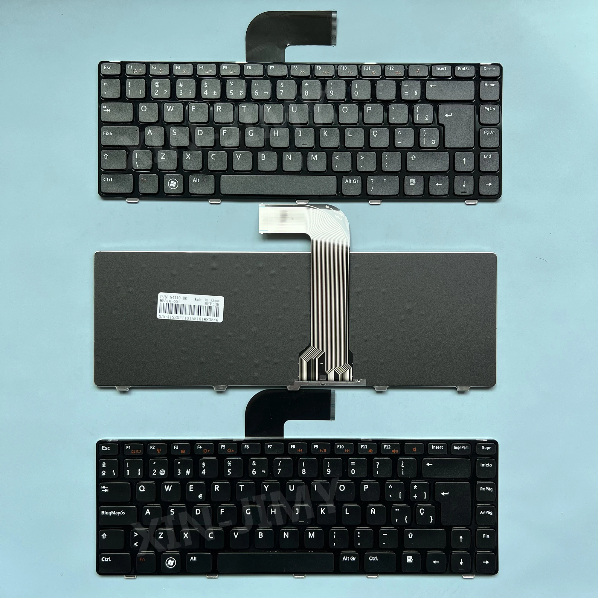 Бразильская испанская клавиатура XIN для ноутбука DELL INSPIRON 14R N4110 M4110 N4050 M4040 N5050 M5050 M5040 N5040 N4120 M4120, Бразилия