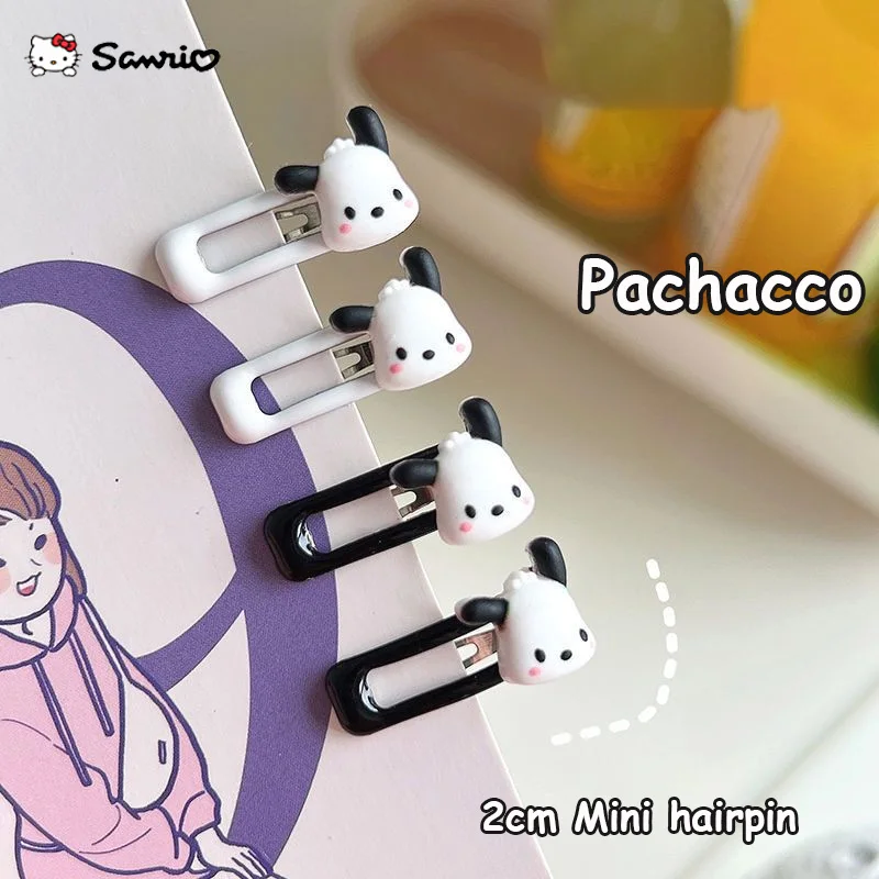 

2Pcs/Set Pachacco Mini Hair Clip Kawaii Japanese Style Sanrio Cartoon Hairpin 2023 Children Lovely Hair Accessories Girl Gift