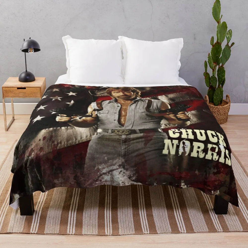 

Chuck Norris Throw Blanket queen size Personalized gift flannel fabric