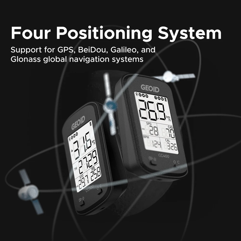 Велосипедный смарт-компьютер GEOID CC400 беспроводной водонепроницаемый GPS-спидометр