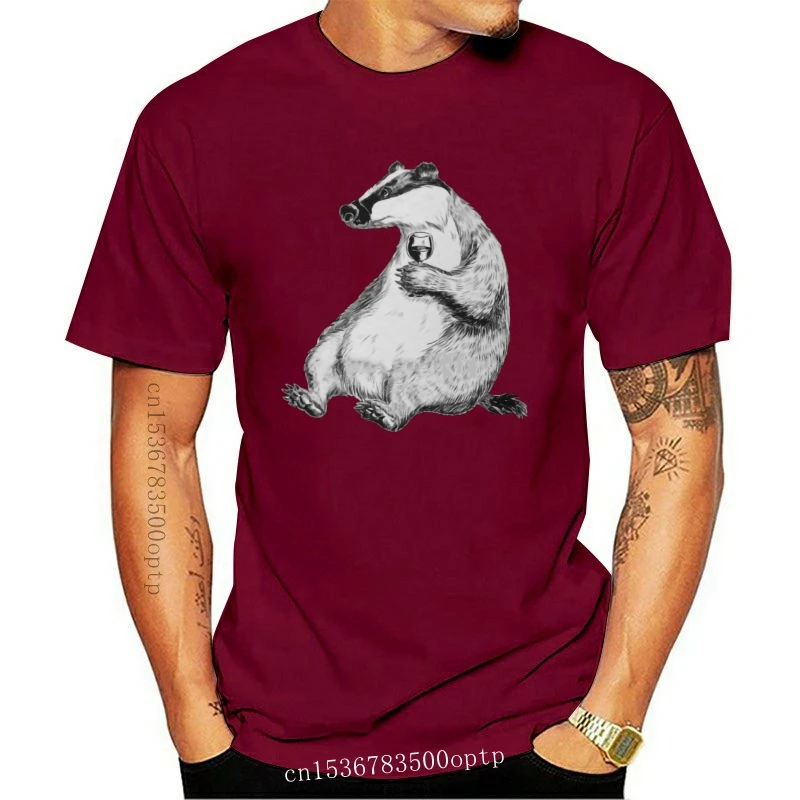 

New Badger with Wine Classical Men's T-shirt (USA Size)
