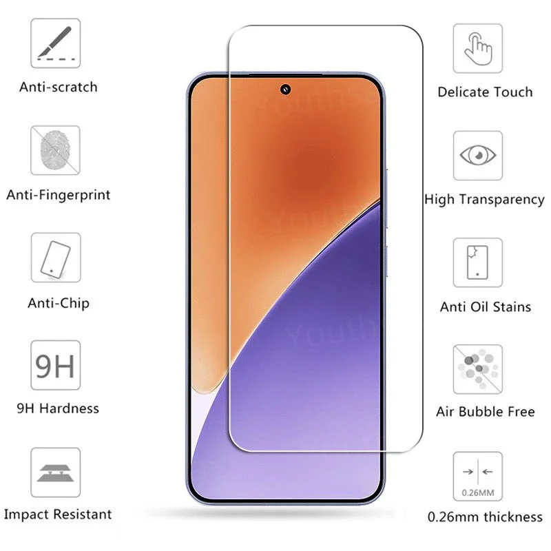 Full Clear Glass For Xiaomi 15 Tempered Screen Protector HD Protective Phone Film 14 13