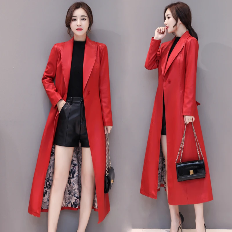 Autumn Winter Long Jackets Thicken Genuine Leather Coat 2022 New Women Genuine Sheepskin Jacket Office Lady Trench Outerwear