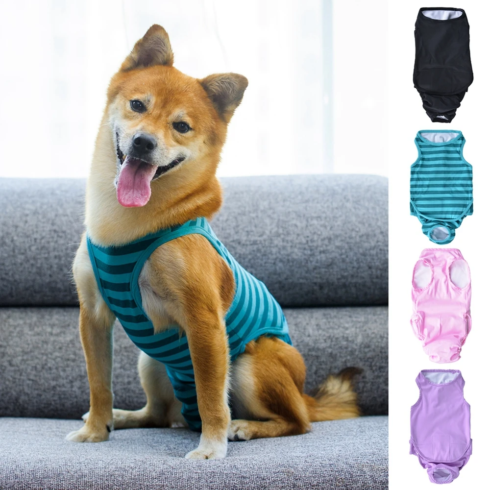 Pet Surgery Recovery Suit Anti-Licking Recovery Shirt for Male Female Dog Cats Comfortable Onesie Breathable for Home Outdoor