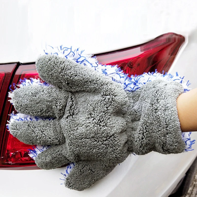 

30x27.5CM Premium Car Washing Cleaning Glove Car Wash Cleaner Mitt Maximum Absorbancy Plush Glove Car Care Car Wash