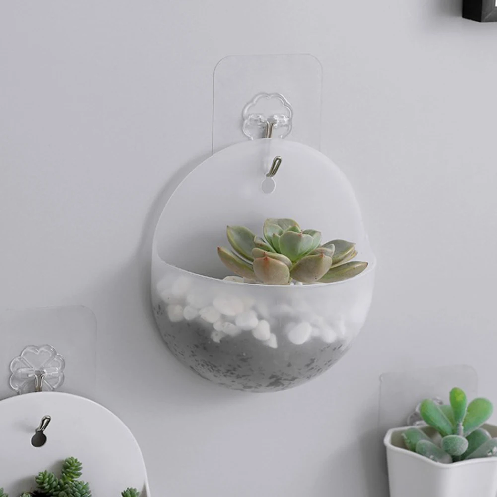 

Wall-Hanging Plant Flower Pot Levitating Plants Vase With Hook Bonsai Pots Office Home Decoration Wall Storage Organizer