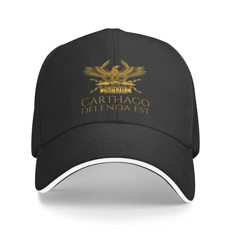 

New Ancient Classical Roman History Delenda Est Latin Quote Baseball Cap Men Women Imperial Golden Eagle Dad Hat Outdoor