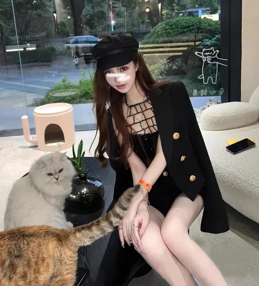 Модные простые повседневные женские куртки с длинными рукавами костюм пиджаки