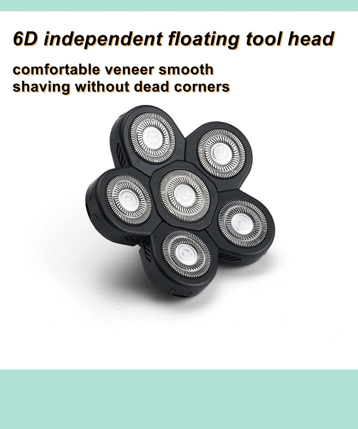 

6 Floating Replacement Blades Head Shaver For Men 2021 New Style Men's Electric Shavers Replacement Heads