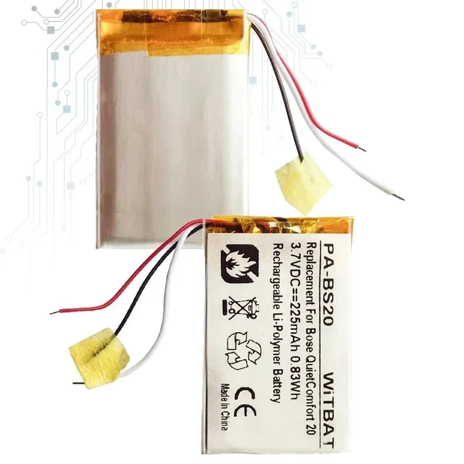 Аккумулятор AHB 372235 PST 225 мАч GPS Mp3 Автомобильный видеорегистратор PR- 452035 Bose QC20 для