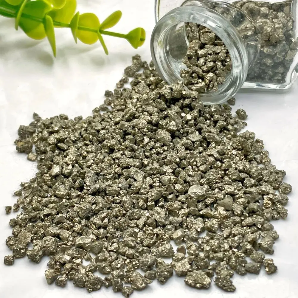 

Натуральный пирит, гравий, чипсы, необработанный камень, кварцевые кристаллы, камень, маленькие гранулированные кристаллы, целебный минерал, Рейки, сделай сам, домашний декор комнаты
