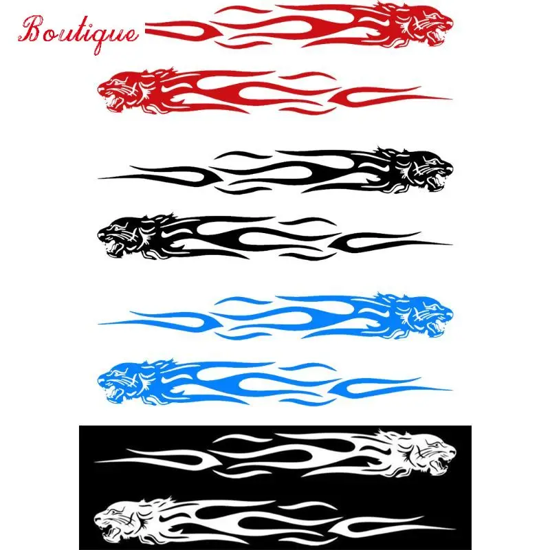 

Водонепроницаемые Стикеры для автомобиля «Тигр Пламя Тотем», «пламя» Красное отражение лазером, высококачественный полиэтиленовый материал ПВХ