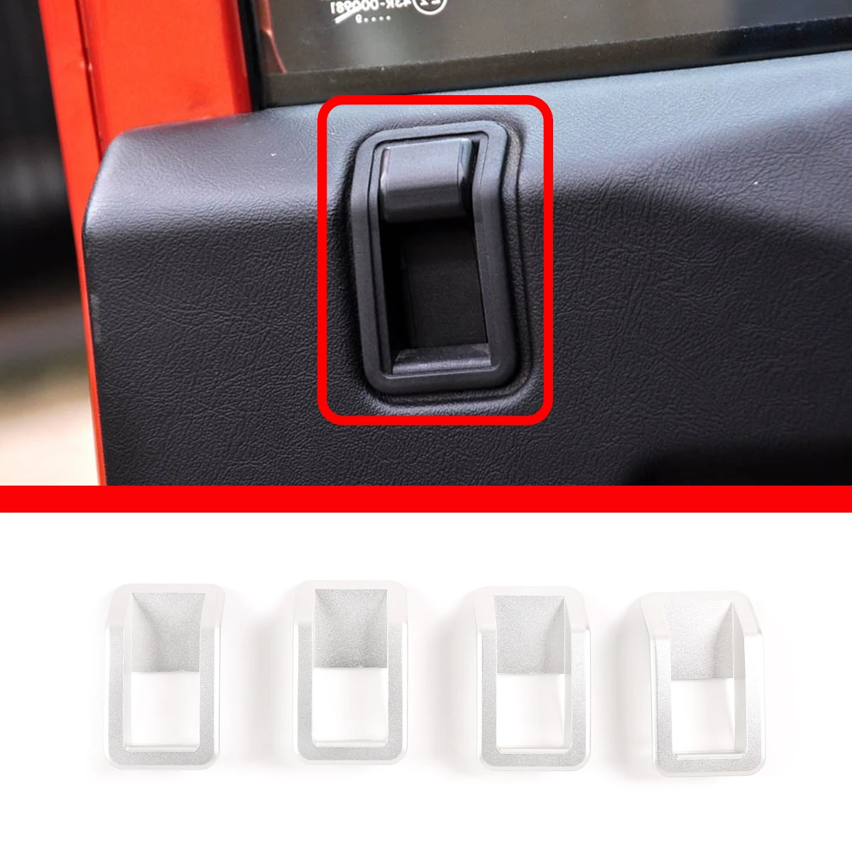 

For Land Rover Defender 90 110 130 04-19 Car Internal door latch Outside frame handle decoration cover Defender Auto Accessories