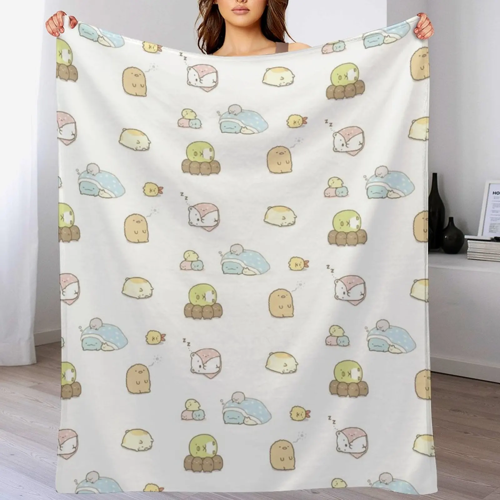 Sleepyheads From Sumikkogurashi бесшовное одеяло с узором летние самые мягкие меховые одеяла и