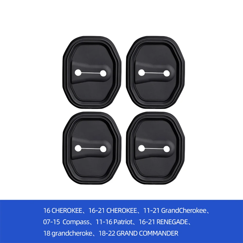 

4 шт., силиконовые защитные накладки на дверной замок автомобиля Jeep Grand Cherokee Compass Patriot Renegade Grand Commander