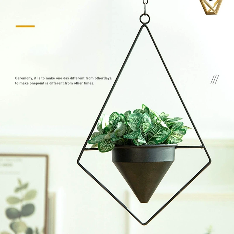 Подвесной цветочный горшок из кованого железа металлический органайзер для