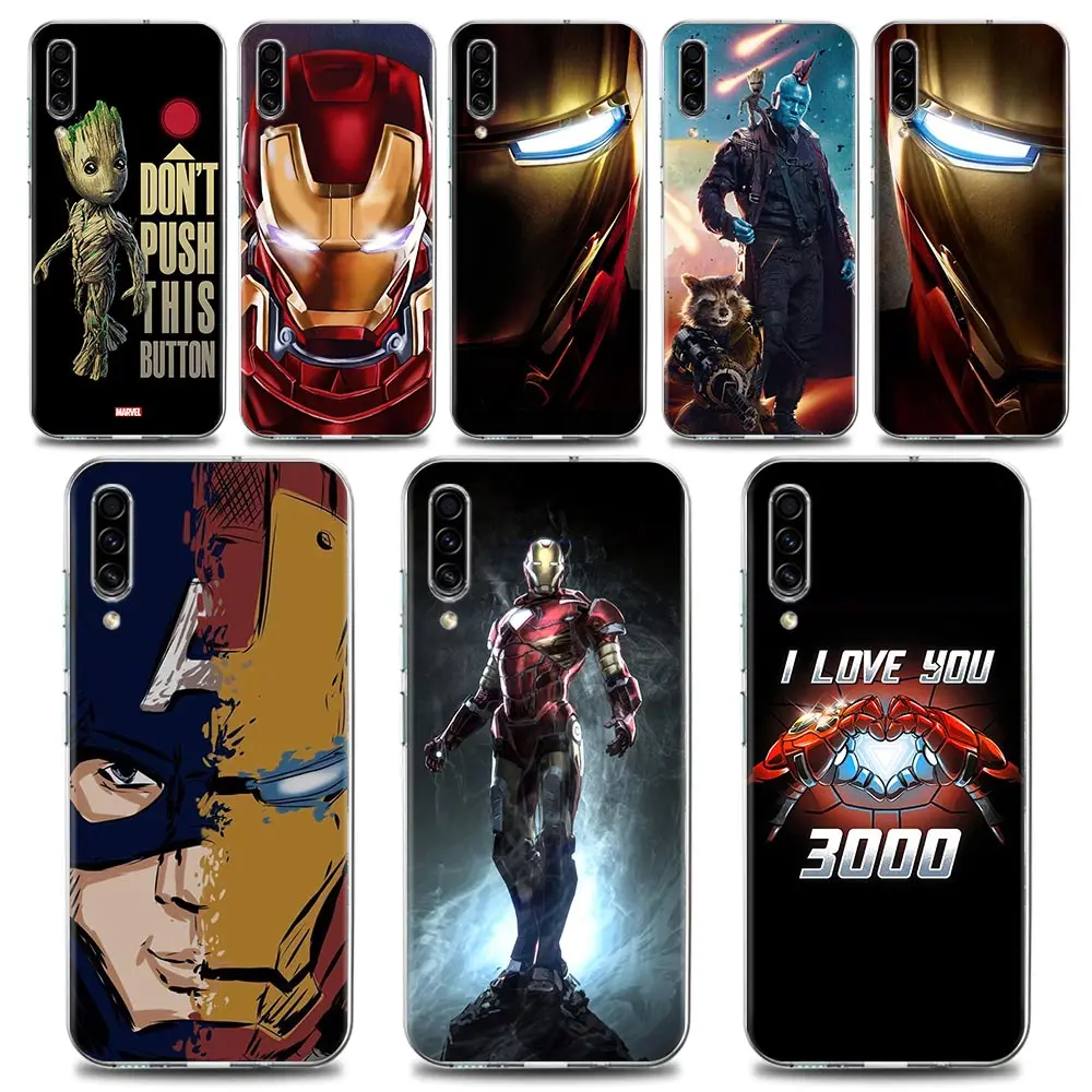 

Phone Case for Samsung A70 A70s A40 A50 A30 A20e A20s A10 A10S Note 8 9 10 Plus 20 Case Silicone Marvel Groot Thanos iron man