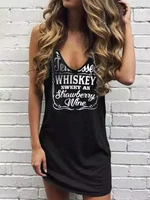 summer sleeveless dresses for women 2022 tennessee whiskey sweet as strawberry wine mini dress casual loose vestidos