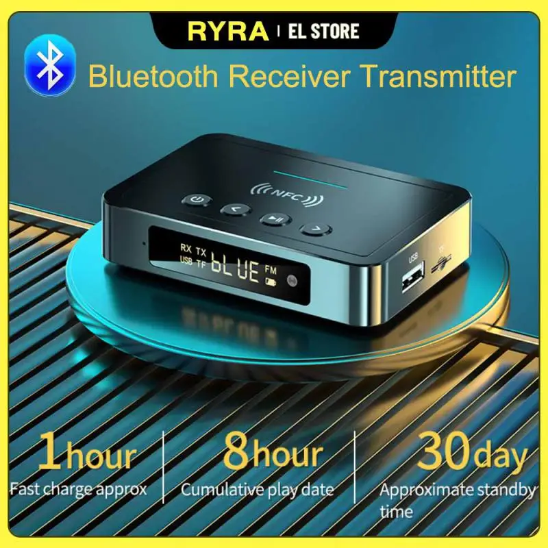 

RYRA 3 In 1 Wireless Bluetooth 5.0 Receiver Transmitter FM Stereo AUX 3.5mm RCA Optical NFC Bluetooth Audio Adapter For TV PC