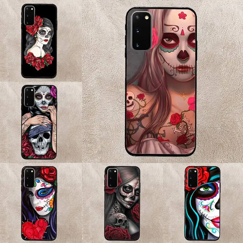 

Catrina Beautiful Rose Girl Skull Phone Case For Huawei Honor 10Lite 10i 20 8x 10 Funda 9lite 9xpro Back Coque