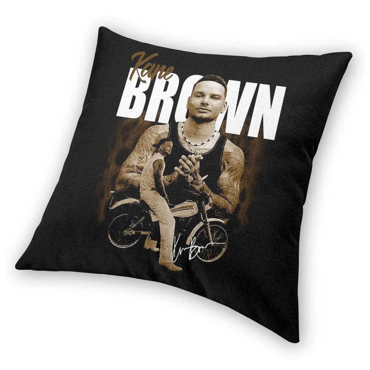 Квадратная наволочка Kane Brown Ride Motorcycle из полиэстера, льна и бархата, креативная декоративная наволочка на молнии, чехол для подушки для комнаты (art.: 3920da4cb0ecb) - 3920da4cb0ecb