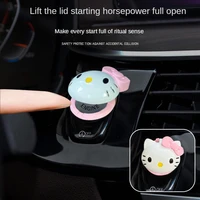 hello kitty car interior ignition start stop button one button ignition key decorative button cover 3d metal decorative sticker