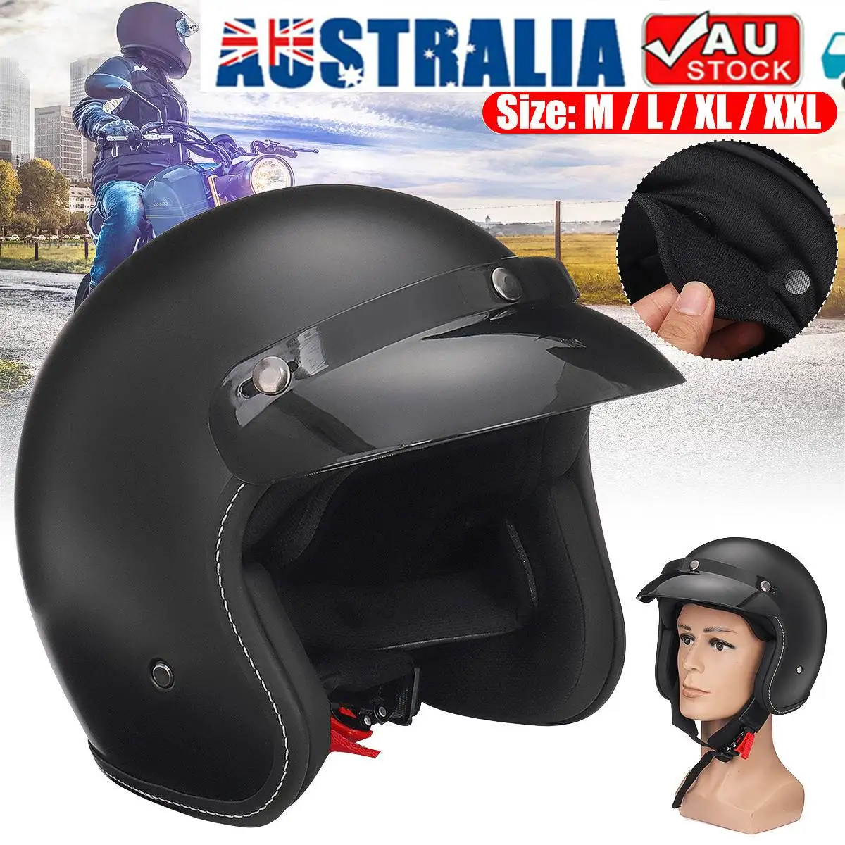 

Universal Motorcycle Motorbike Helmet Cycling Helmet Half Face Motor Bike Cross Racing Motorcycle Safety Helmet For Honda/Yamaha