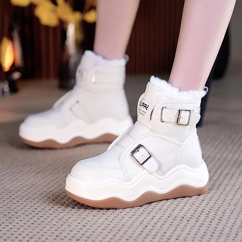 

Женские зимние ботинки, новинка сезона осень-зима 2022, теплые утепленные мотоциклетные Нескользящие ботинки на меху с хлопковой подкладкой