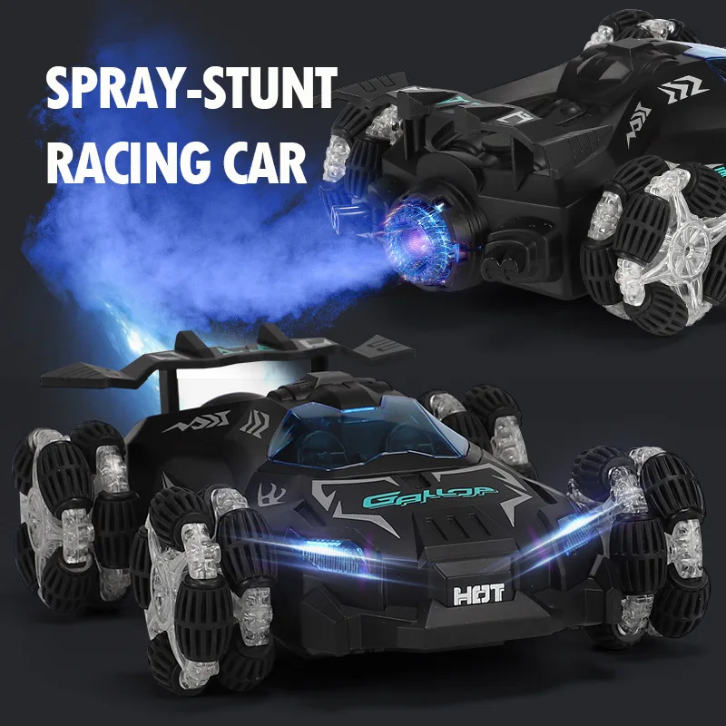

2.4G RC Car Stunt Sprayer High-speed with Flashing LED Lights Remote Control Drift Racing Car Radio Controlled Toys for Children