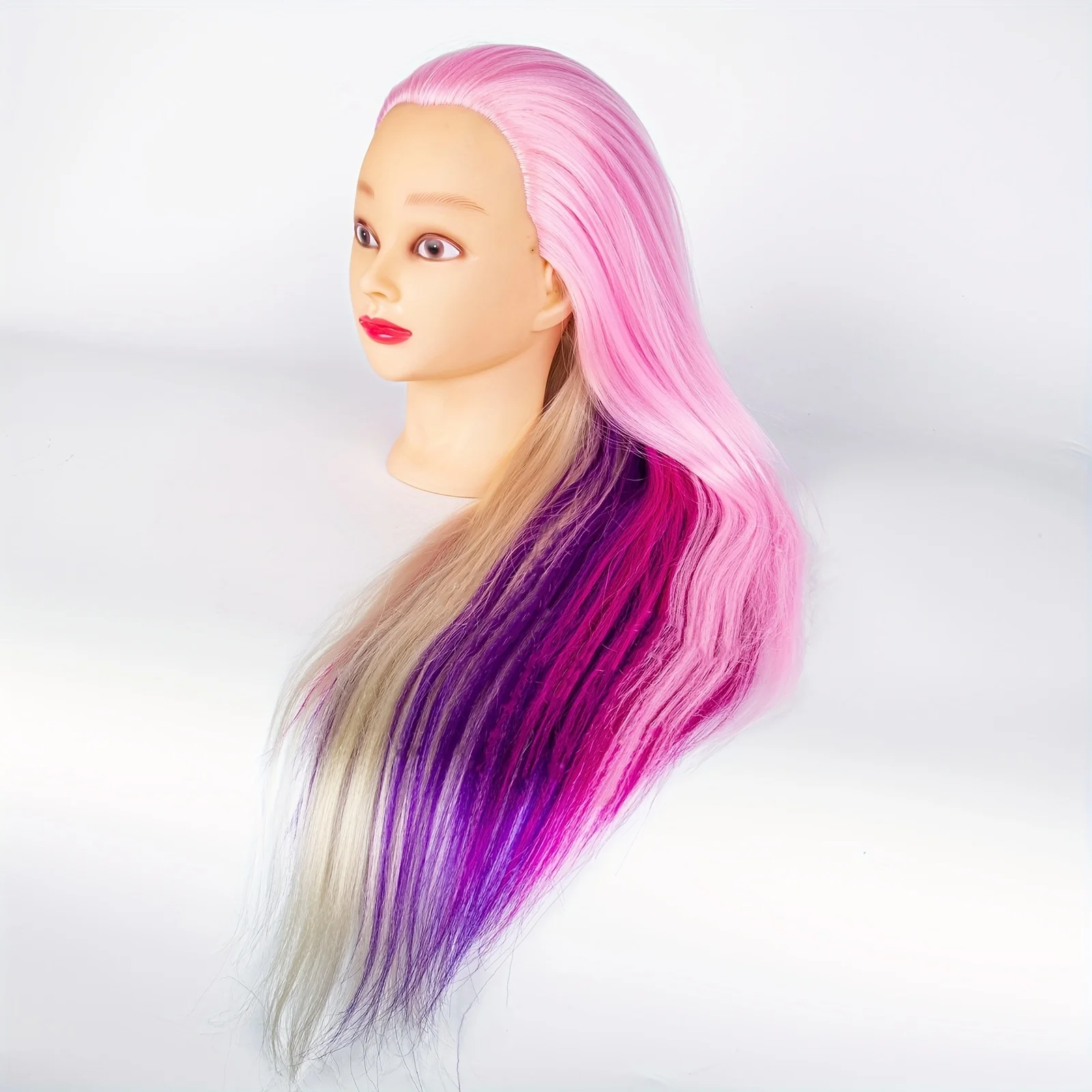 Ful Long Fiber Hair Dummy Hairdresser Training Model Stand